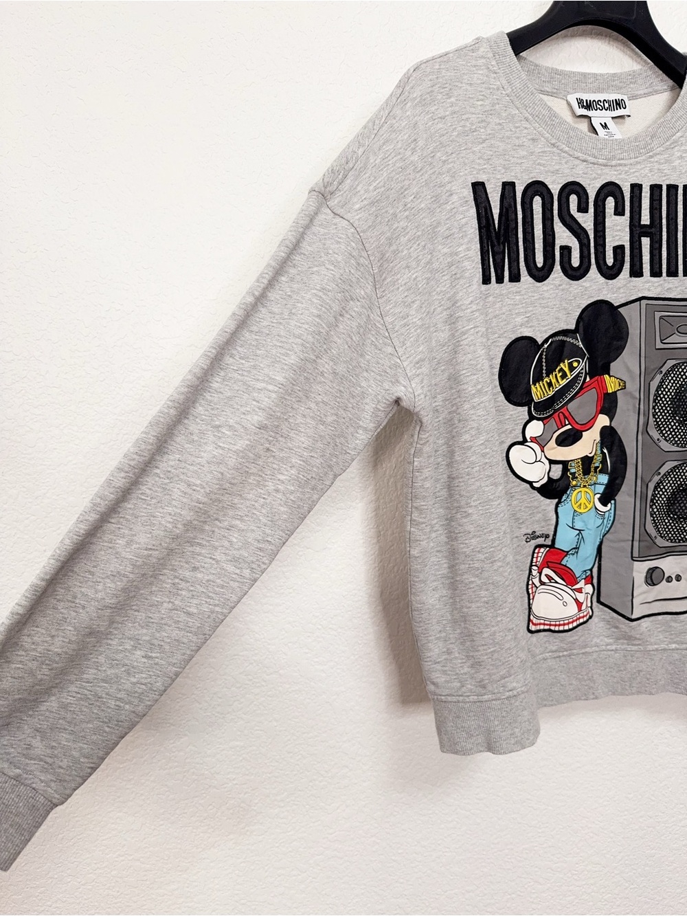 H&M x Moschino Disney Mickey Mouse Boombox Graphic Crewneck Sweatshirt - Picture 5 of 7